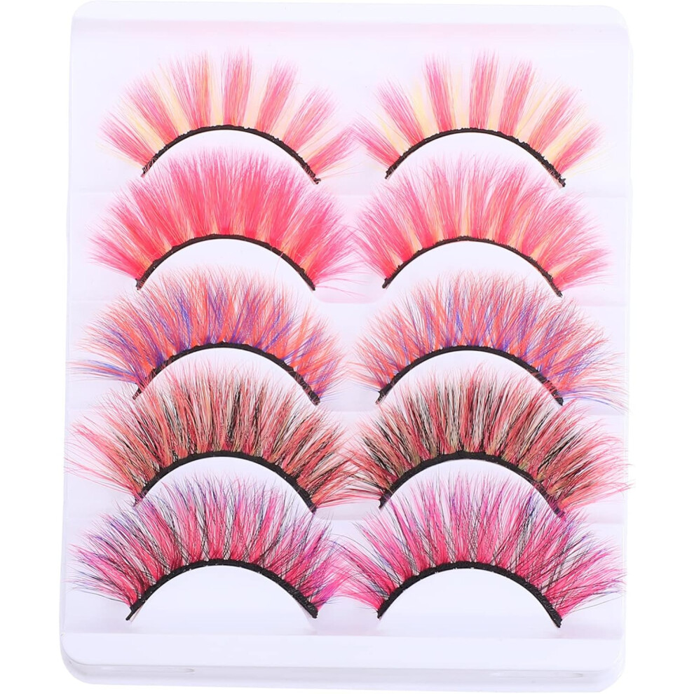 Hkhbjs False Eyelashes Fake Eyelashes 10Pcs Long Thick Volume Lashes