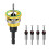 (Golden) Smart Depth Stop Drill Set 4pcs - Carbon Steel Countersink Bits Adjustable Stop 1