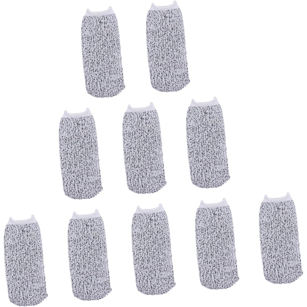 Hkhbjs Reusable Cut Resistant Finger Sleeves 10Pcs Set Finger Protection Cots