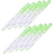 Arquivo de unhas de vidro delicado 10pcs Arquivo de unhas portátil para a ferramenta de unhas de precisão da manicure Design de padrão aleatório