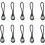 10pcs Self-Luminous Zipper Pulls with Glow Rope for Camping Hiking Backpack 1