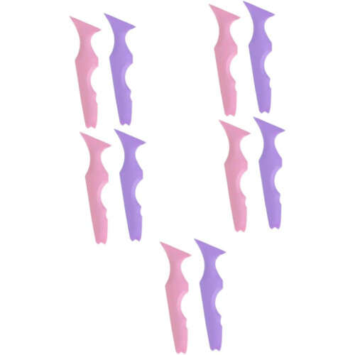 10pcs Silicone Eyeliner Stencils for Makeup Eyeliner Stencil Lipstick Wearing Aids Multi-function Tool