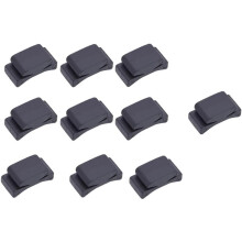 10 piezas de soportes de goma para púas de guitarra, clips resistentes de color negro para fijación y para amantes.