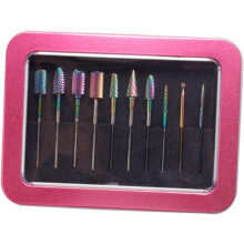Kit de manicura de uñas con cabezales para limar uñas, cuidado de cutículas y pulido.