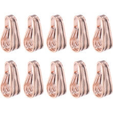 10 Stück roségoldplattierte S925 Silber-Anhängerverschlüsse für Halsketten