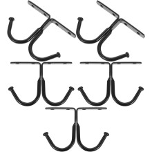 10 Stück schwarze Wandhaken aus Eisen, robuste Einzelhaken