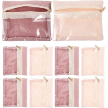 10pcs Zippered Jewelry Pouches Portable Velvet Travel Organizer Necklace Storage Bag Mini Jewelry