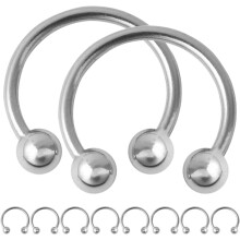 Metalen hoefijzer septumring hoedring 10 stuks 1,5 cm zilverkleurige legering piercing sieraden