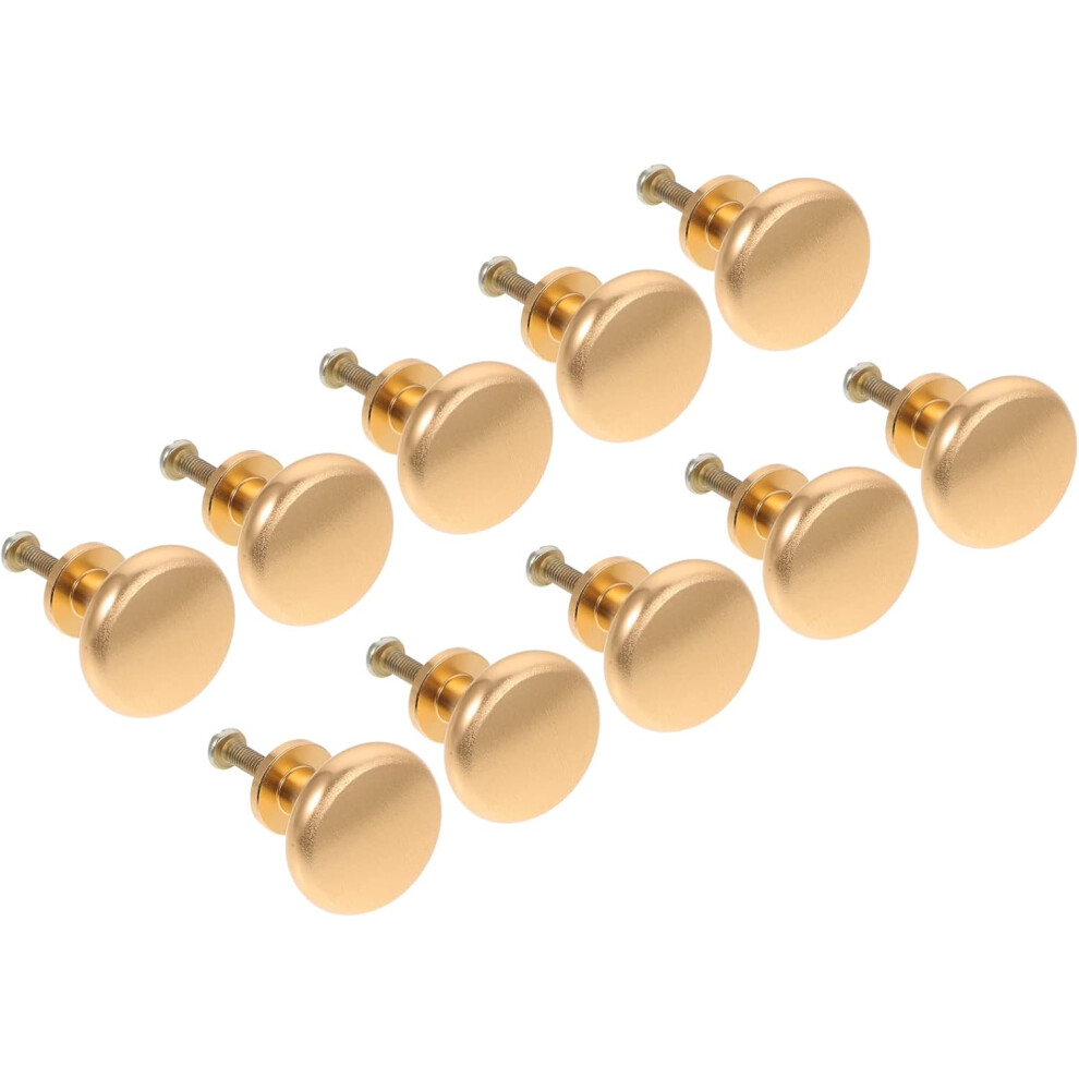 10Pcs Single Hole Round Handle Knobs For Dresser Drawer Wardrobe Contemporary 5455468328206