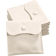 Lot de 10 pochettes en peluche et flanelle pour ranger et emballer vos bijoux, idéales pour Noël.