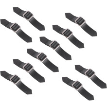 Set van 10 zwarte plooirokclips en uniformgespen voor de decoratie van dameskleding