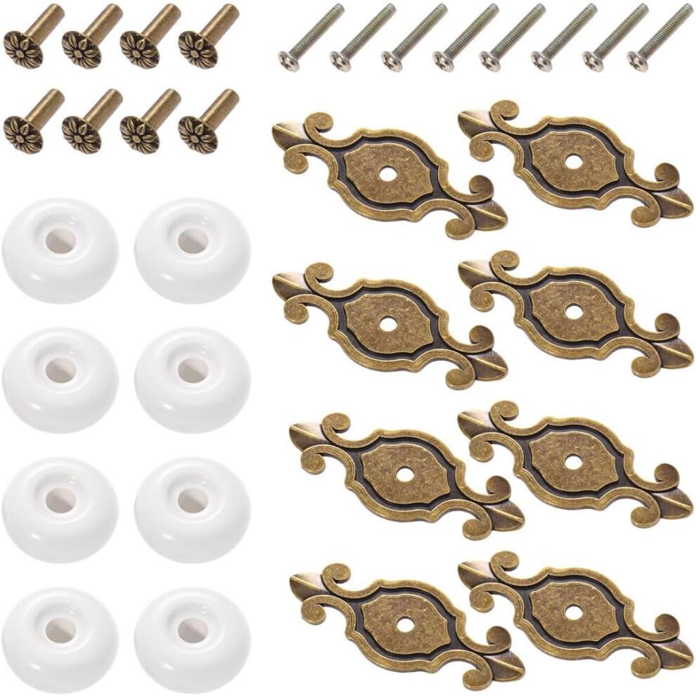 10Pcs Vintage Zinc Alloy Cabinet Knobs Drawer Pulls Furniture Handles 5455468330087