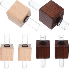 10er-Set Mini-Magnetvasen für den Kühlschrank, Kühlschrankmagnete aus Holz und Kunststoff