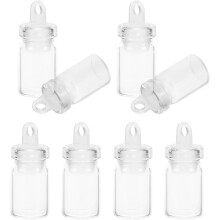 Mini bouteilles à vœux en verre, petits flacons en verre, lot de 10 avec bouchons, minuscules bouteilles à fermeture hermétique