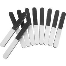 Lot de 10 bandes de polissage pour ongles en EVA épais, limes à ongles, polissoirs, noir, blanc, gris, trois faces abrasives, outils de manucure