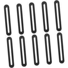 10 Stück verstellbare Flachreparaturplatten aus Edelstahl, schwarze Ausführung, Schlitzlochhalterungen