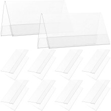10 Stück V-förmige Namensschildhalter für den Schreibtisch, aus robustem Material, minimalistisch und elegant