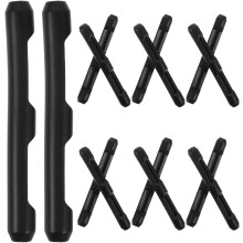 Silikon-Bügelendenüberzüge, rutschfeste Brillenhalterungen, schwarze, weiche Bügelendenabdeckungen, 10 Paar