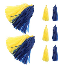 10 Stück Papierquasten-Girlanden-Dekoration, DIY-Seidenpapiergirlande für Partydekoration