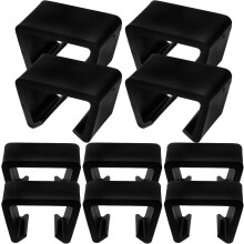 10 Stück Rattan-Stuhl-Sofa-Befestigungsclips, Ecksofa-Möbelclips, schwarzes Kunststoffmaterial, einfach