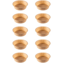 Lot de 10 moules à gâteaux ronds, antiadhésifs et jetables, pour plaques de cuisson en papier sulfurisé. Pratiques et faciles à utiliser.