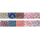 Patchworkstoff aus Baumwolle, 10 Quadrate im japanischen Blumenmuster, bronziert 1