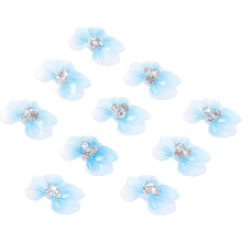10 stk. perlesmykker rhinestones blomster negleanheng neglekunst dekorasjon harpiks blomsterklistremerke tilbehør