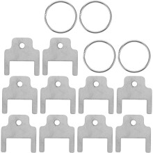 14-teiliges Set aus Metall- und Kunststoffschlüsseln für Toilettenpapierspender mit Schlüsselringen, universeller Papierhandtuchspender
