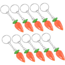 10 bezaubernde Karotten-Schlüsselanhänger, niedliche Mini-Karotten zum Aufhängen, Dekoration für Taschen und Zuhause