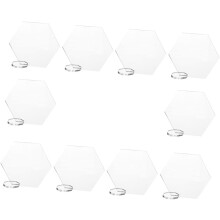 10 Stück sechseckige Acryl-Tischständer für Platzkarten, Hochzeitsdekoration, Schilder