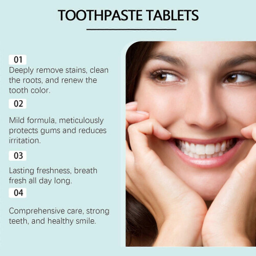 Solid toothpaste tablets for deep cleaning of teeth, oral care, dirt cleaning 1