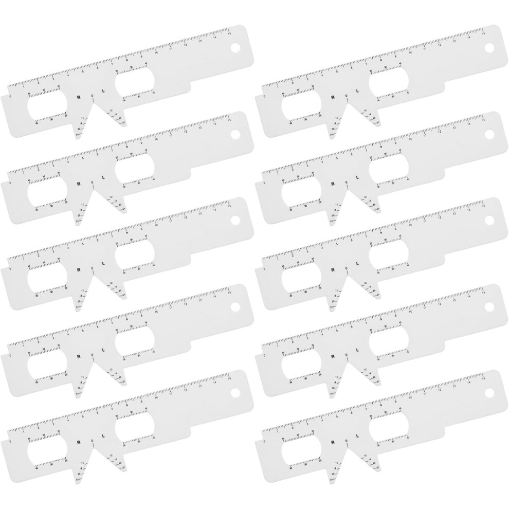 Hkhbjs 10Pcs Pupil Distance Measuring Rulers Plastic Optical Pd Measurement Tools