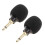2Pack Black Hands Free Condenser Microphone with Windscreen Sponge Sleeve For Wireless Mike System 3.5mm Mono Plug 2