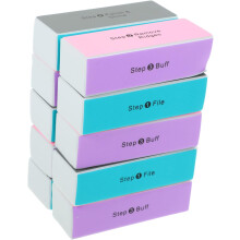 Lot de 10 polissoirs et limes à ongles à quatre faces pour ongles naturels, adaptés au polissage artistique.