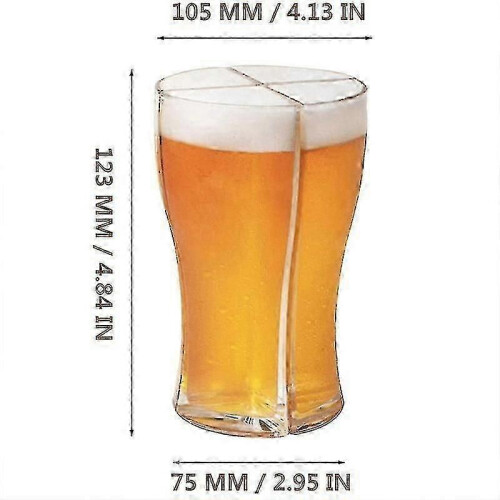 Ensemble de 4 chopes à bière séparables Super Schooner, 4 parties, pour les fêtes 1