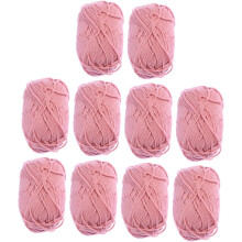 10 Knäuel Baumwollgarn zum Stricken und Häkeln, weiches Baumwollgarn zum Weben für DIY-Pulloverprojekte