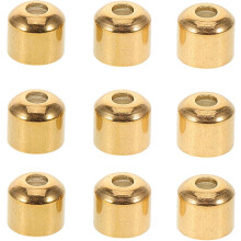 10 Stück Edelstahl-Rundkopf-Seilendkappen, Kordelstopper, Karabinerhaken, Titanstahl
