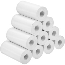 10 rouleaux de papier thermique pour imprimante de poche, papier autocollant thermique haute adhérence