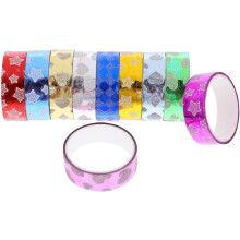 10 Rolls Glitter Adhesive Tape Set for DIY Crafts and Scrapbooking Colorful Self-Adhesive Washi Tape Stickers
