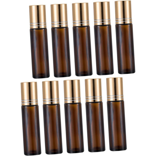 10pcs Essential Oil Bottle Portable Compact Roller Bottle Empty Refillable
