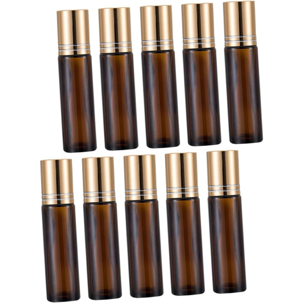 Hkhbjs 10Pcs Essential Oil Bottle Portable Compact Roller Bottle Empty Refillable