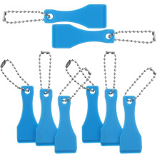 10 pezzi Strumento portatile di piccole dimensioni in plastica blu per grattare i biglietti della lotteria, leggero e facile da usare.