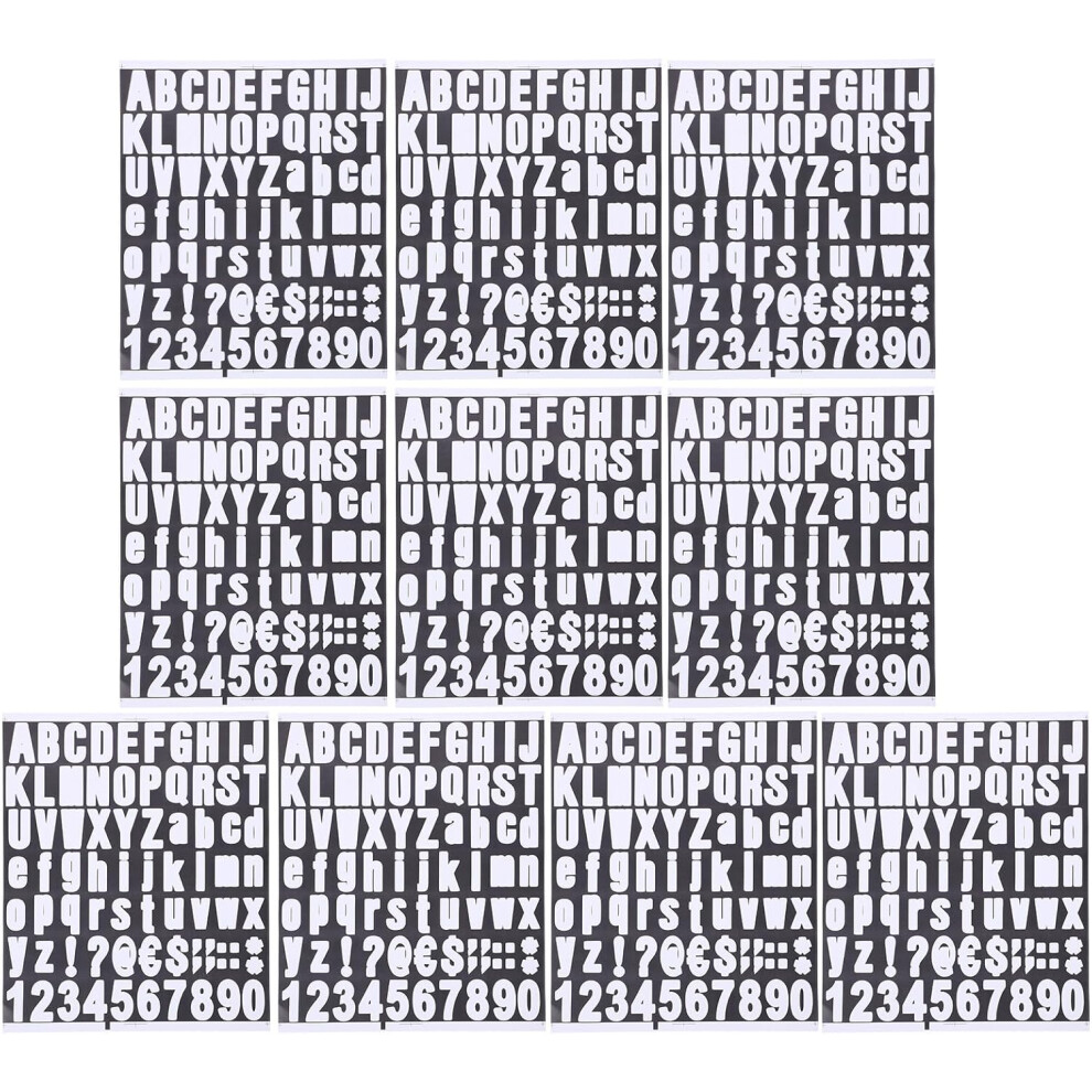 10 Sheets Self Adhesive Alphabet Letter Stickers For Mailbox Numbers With Pvc Material And Practical Adhesive 5455468319945