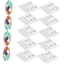 10 vellen gezichtsjuwelen stickers van acryl, tijdelijk, niet permanent, zelfklevend.