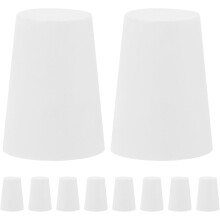 Lot de 10 bouchons en caoutchouc avec trou pour flacons à essai de laboratoire, bouchons coniques en caoutchouc souple