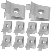 Lot de 10 supports de fixation en acier inoxydable pour étagères en verre, pour armoires, bibliothèques et placards. Installation facile.