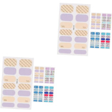 10 Blatt Nagellack-Aufkleber, ultradünne Nagelsticker-Streifen, einfach anzubringen, für Weihnachten und den Alltag, verschiedene Designs