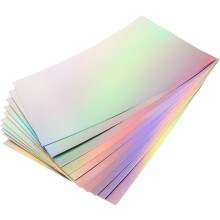 10 Blatt 297 x 210 mm holografisches Regenbogen-Metallic-Kartonpapier