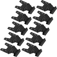 10 Stück schwarze Metall-Preisaufsteller mit Pop-Wing-Clips für Bäckereiregale