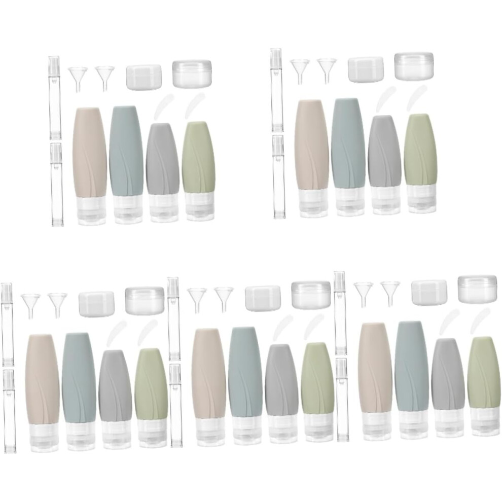 Hkhbjs 5Sets Travel Bottles Silicone Travel Bottles For Toiletries For Shampoo And Conditioner
